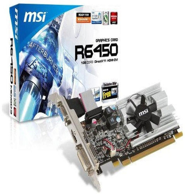 MSI AMD/ATI R6450-MD1GD3/LP 1 GB DDR3 Graphics Card(Multicolor)