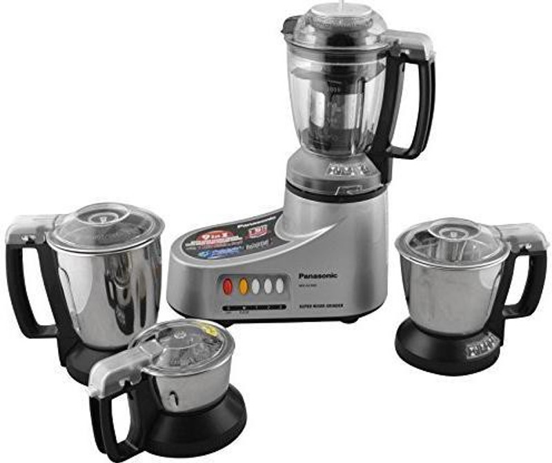 Panasonic MX-AC400 (Silver) 550 W Mixer Grinder(Silver, 4 Jars)