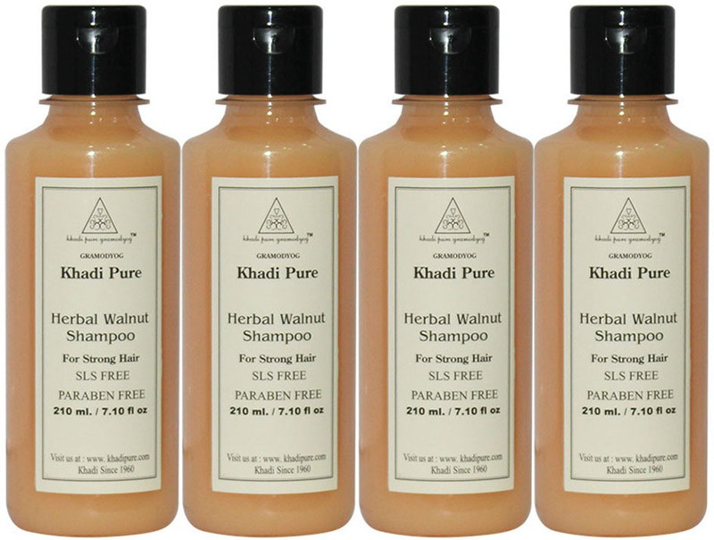 Khadi Pure Herbal Walnut Shampoo SLS-Paraben Free(840 ml)
