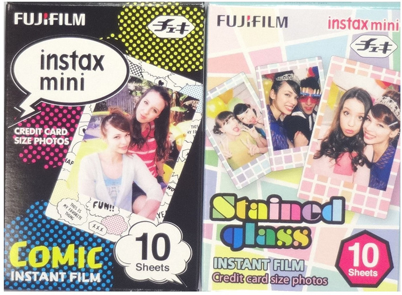 Fujifilm Instax Mini Comic And Stained Glass Film Roll(Yes 800 ISO Pack of 2)