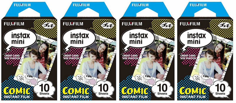 Fujifilm Instax Mini Comic (10X4) Film Roll(Yes 800 ISO Pack of 4)