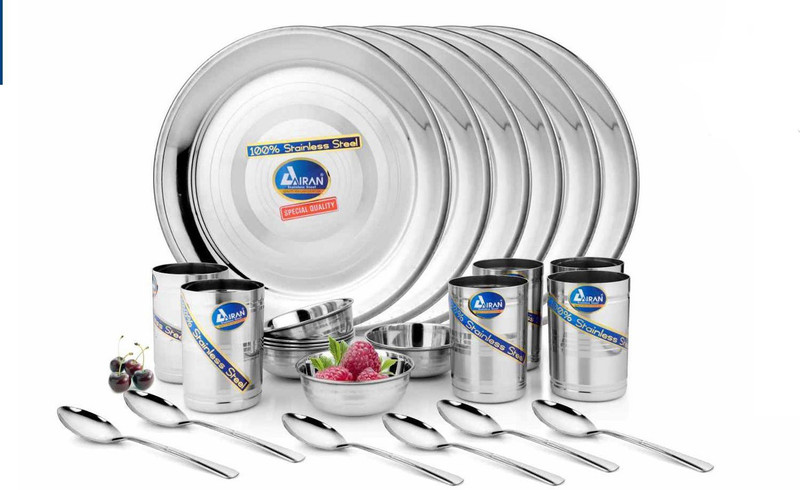 airan BUFFET SET AIRAN Pack of 24 Dinner Set(Stainless Steel)