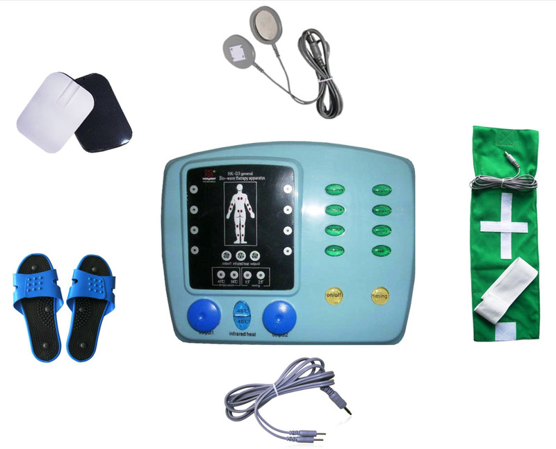 AGAM Digital Therapy Machine Nerve Muscle Stimulator with Infrared heating Belt, Slippers, Electrode Pads Electronic Pulse Massager Electrotherapy Device(AG1345)