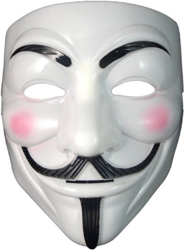 charismacart Vendetta (Comic Face) Party Mask (White, Pack of 2) Party Mask(White, Pack of 2)