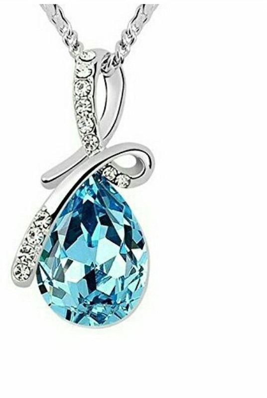 fashion9mart Fashion 9 18k Rhodium Plated Antique Blue pendent for girls Silver Citrine Alloy Pendant