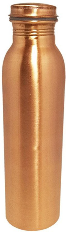 yasha lifestyle Pure Copper Bottle With Lid, Yoga Water Bottal, Joint free and Leak Proof, 100 % Copper Water Bottle for Ayurvedic Health Benefits. Holds 900 Ml or 30 Ounce 1000 ml Bottle(Pack of 1, Gold)