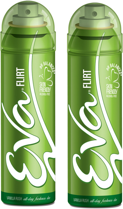 EVA Deodorant Spray, Flirt, 125ml (Pack of 2) Deodorant Spray - For Men & Women(125 ml, Pack of 2)