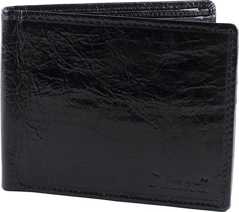 Dumeril Men Black Genuine Leather Wallet(8 Card Slots)