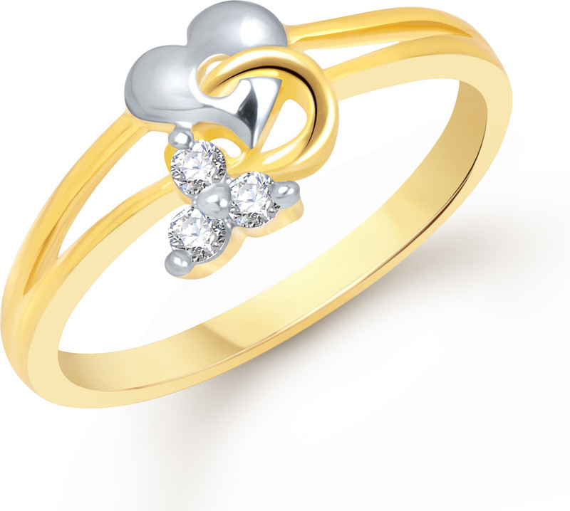 Buy Divastri Dainty Alloy Cubic Zirconia Gold Plated Ring Online