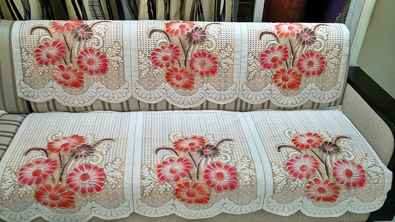 vivek homesaaz Polyester Sofa Cover(multi Pack of 2)