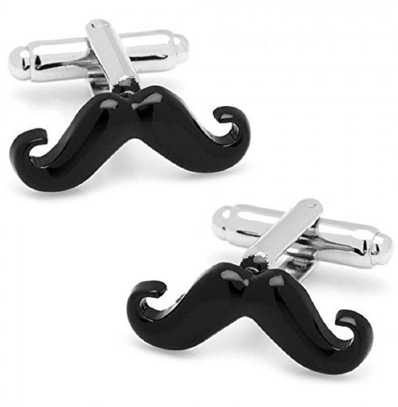 tripin Brass Cufflink(Silver, Black)