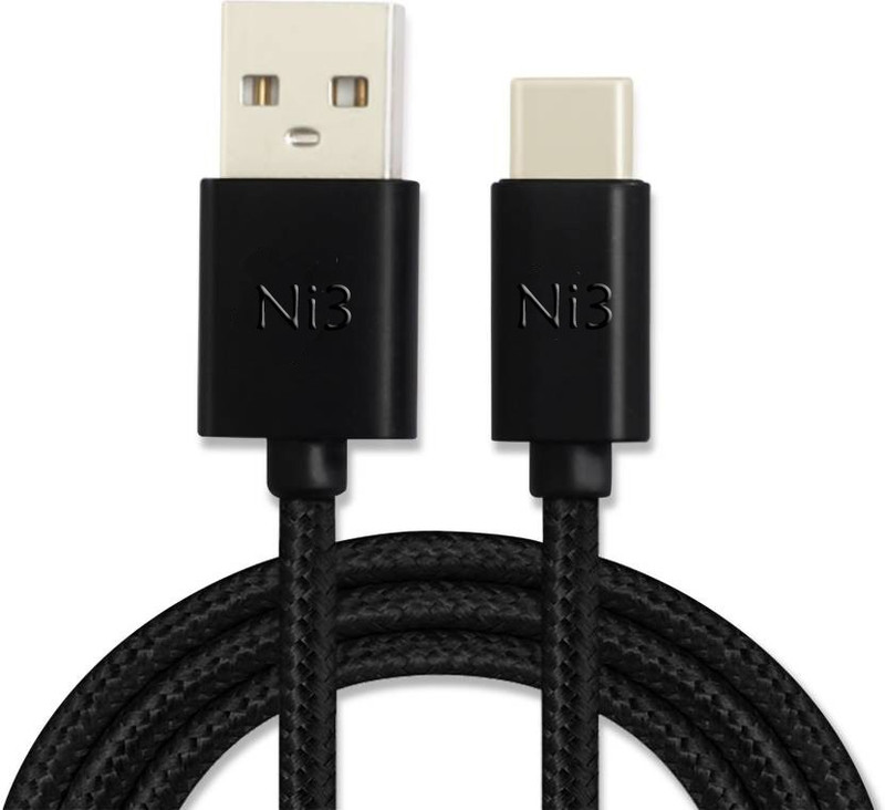 ni3 C Type Data Cable USB Type C Cable(Compatible with Mobile, Tablet, White, Black, Sync and Charge Cable)