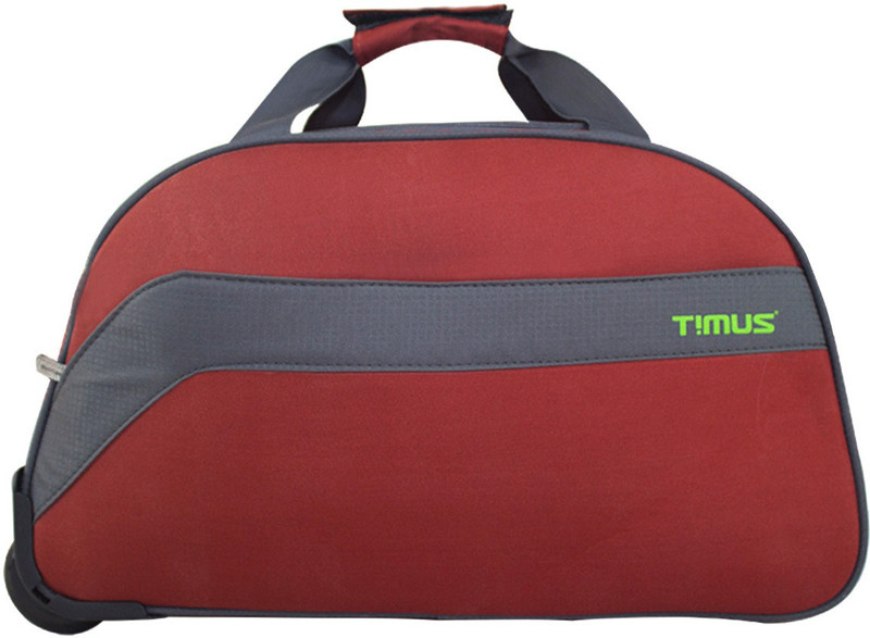 timus BOLT 55 CM RUST 2 WHEEL DUFFLE TROLLEY FOR TRAVEL - CABIN LUGGAGE Duffel Strolley Bag(Red)