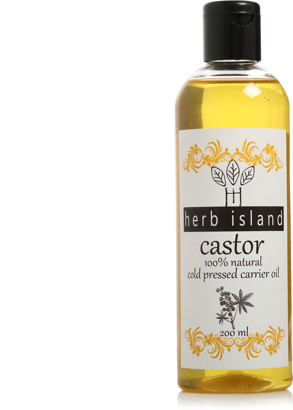 herb island Cold-pressed Hexane Free Usp Grade Premium Castor Oil Hair Oil(200)