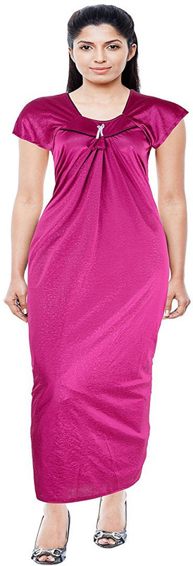 Alvia Women Nighty(Pink)
