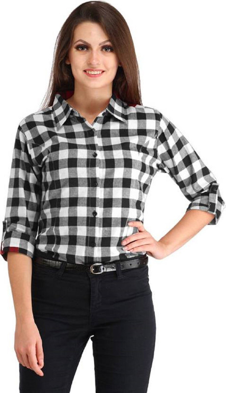trendyfrog Women Checkered Casual Multicolor Shirt