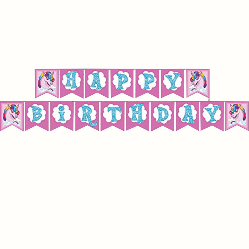 PARTY PROPZ HAPPY BIRTHDAY BANNER PACK OF 1/UNICORN PARTY DECORATION/UNICORN PARTY SUPPLIES/UNICORN PARTY ACCESSORIES Banner(7 ft, Pack of 1)