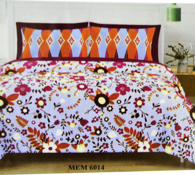 sleepwell exclusive 210 TC Cotton Double Abstract Bedsheet(Pack of 1, White, light safron)