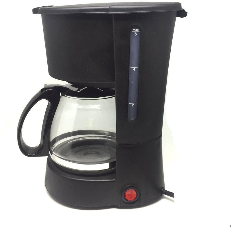 Smiledrive Drip Coffee Maker Machine With Free Re-Usable Filter-Makes 6 cups filter coffee 6 Cups Coffee Maker(Black)