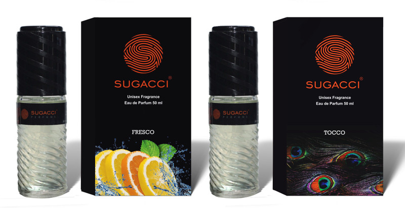 sugacci Fresco + Tocco Eau de Perfume for men and women 50ml x 2 Perfumes Eau de Parfum  -  100 ml(For Men & Women)