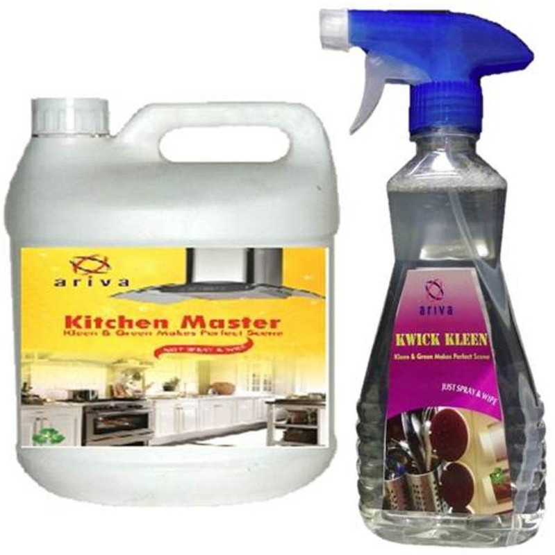 Ariva Free Kwick Kleen Utensisls cleaner with Pack of 5L. Kitchen Master Multi Purpose Kitchen Cleaner(5 L) RS.659 (54.00% Off) - Flipkart