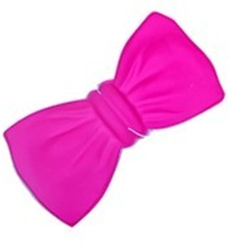 FUNCART Neon Pink Plastic Bowtie