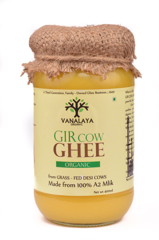 Vanalaya Gir cow Ghee 400 g Glass Bottle Vanalaya Gir cow Ghee 400 g Glass Bottle