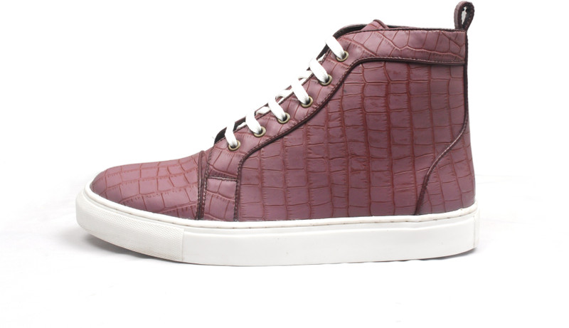 beckelt Casual Sneaker Boots For Men(Burgundy)