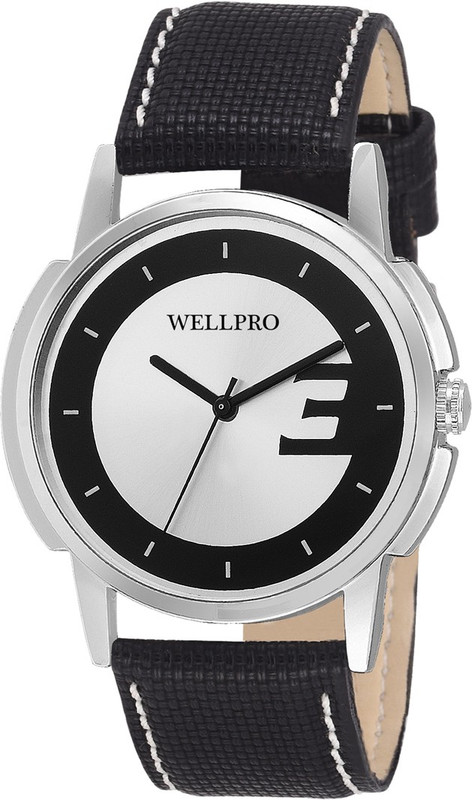 wellpro WP6017 Black Stylish Round Analog Watch  - For Men