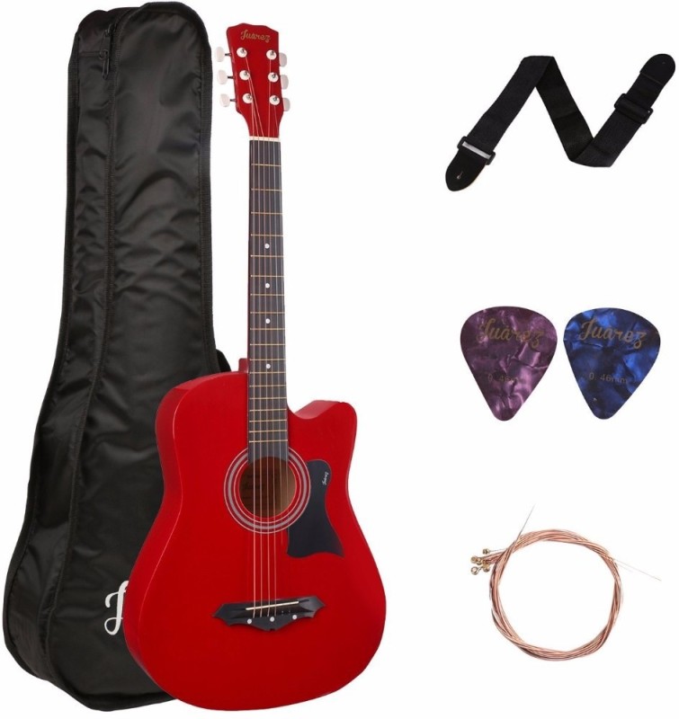 Juarez JRZ38C/RED Linden Wood Acoustic Guitar(Red)