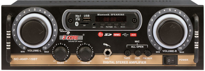 5 Core 5C-AMP-15BT 80 W AV Power Amplifier(Black)