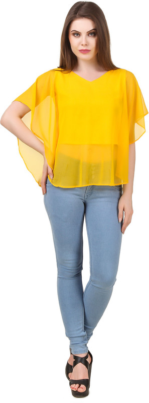 era style Solid Poly Georgette Women Kaftan