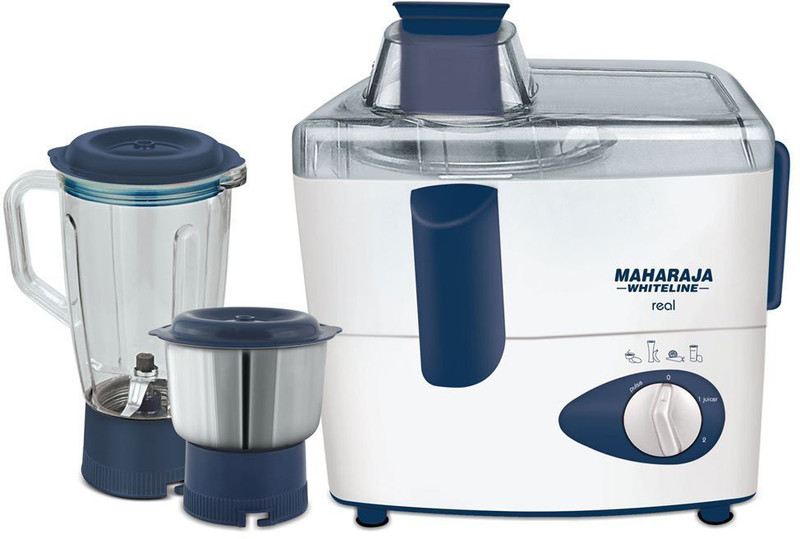 Maharaja Whiteline REAL 450 W Juicer Mixer Grinder(Blue, 2 Jars)