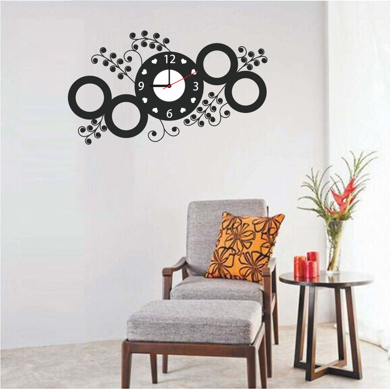 galaxy comfort Small wall clock sticker  Sticker(Pack of 1)