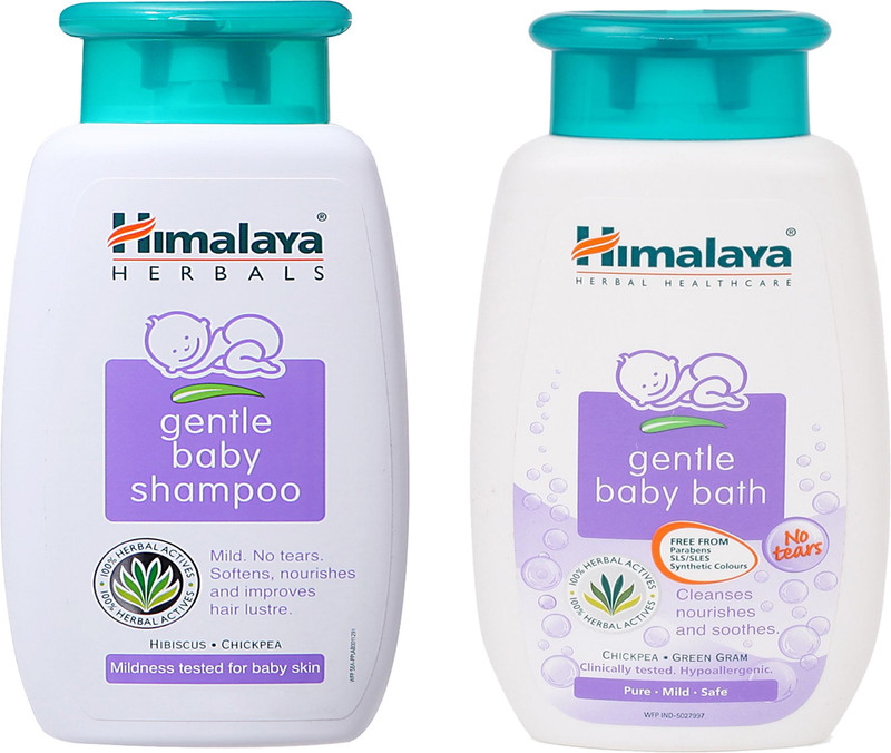 Himalaya Herbals gentle baby Shampoo (200ml)+Himalaya Herbals Gentle baby bath (200ml)(White)