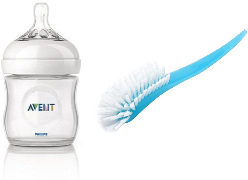 Philips Avent Bottle and brush125 ml(White, Blue)