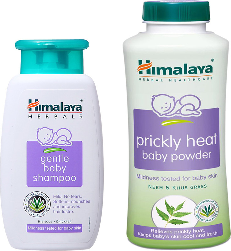 Himalaya Herbals gentle baby Shampoo (100ml)+Himalaya Herbals Prickly Heat baby Powder (200g)(White)