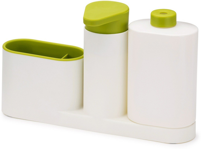 RIANZ 3 IN 1 Stand for Kitchen Sink With Liquid Soap Dispenser & Cleaning Cloth Holder, Dishwasher Liquid, Brush, Sponge & Soap Holder Washing Machine Soap Dispenser