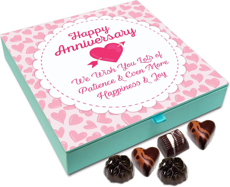 Chocholik Gift Box - On Your Anniversary We Wish You Lots Of Happiness And Joy Chocolate Box - 9pc Truffles(108 g)