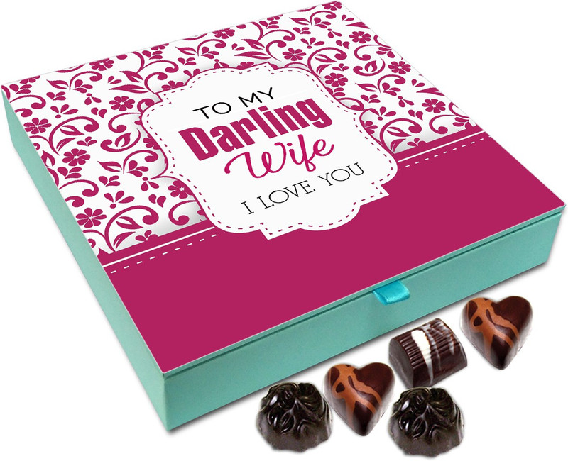 Chocholik Gift Box - To My Darling Wife I Love You Chocolate Box - 9pc Truffles(108 g)