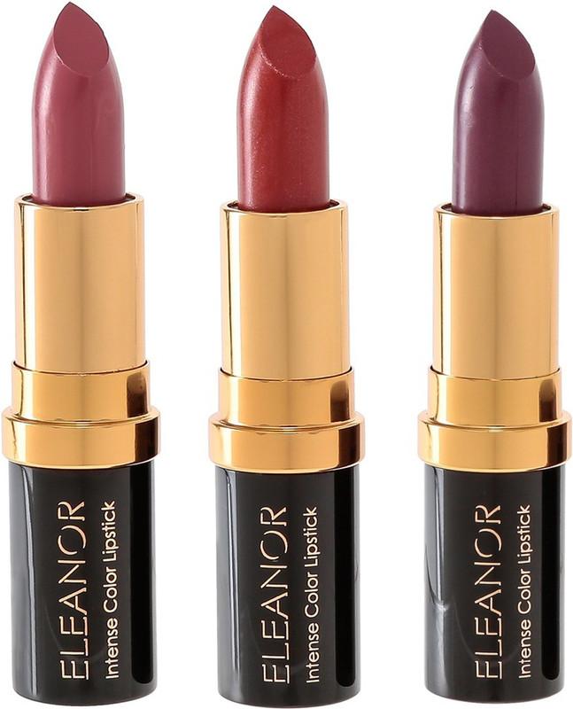 eleanor Intense Color Lipstick Trio(L12 Currant, L07 Guava, L09 Spice, 10.8 g)