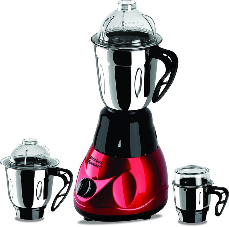 SilentPowerSunmeet MG17-MA-MRF-44 600 W Mixer Grinder(Red, Black, 3 Jars)
