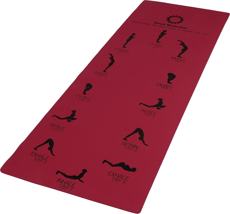 Aerolite Sun Salutation 24 X 78 Red 8.5 mm Yoga Mat