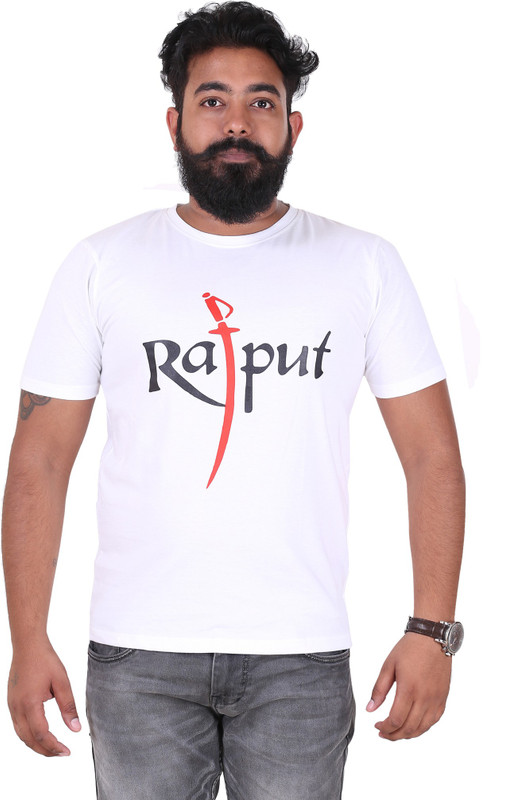 attitude start of fashion Printed Men Round Neck White T-Shirt