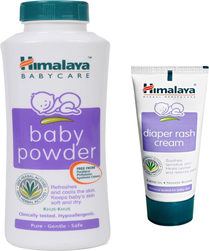 Himalaya Herbals Baby powder (200g)+Himalaya Diaper Rash Cream (50g)(White)