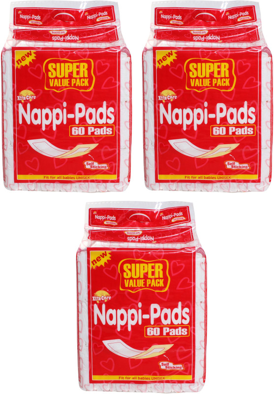 Xtracare Nappy Pads Pack of 3 -180 pieces