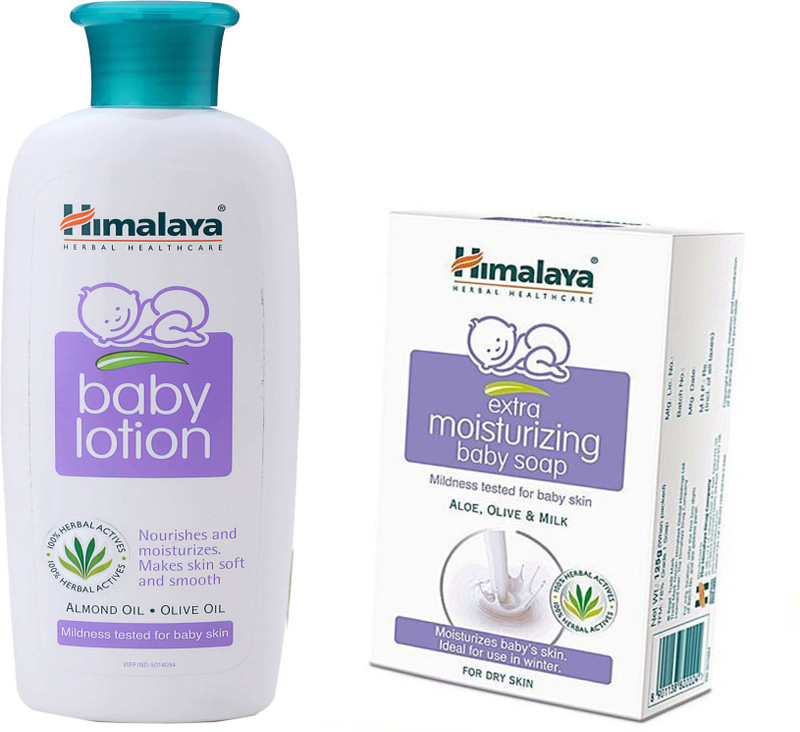 Himalaya Herbals Baby Lotion (100ml)+Himalaya Gentle Baby Soap (125g)(White)