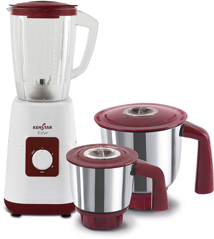 Kenstar MG KME60W3P-DBK 600 W Mixer Grinder(White, 3 Jars)