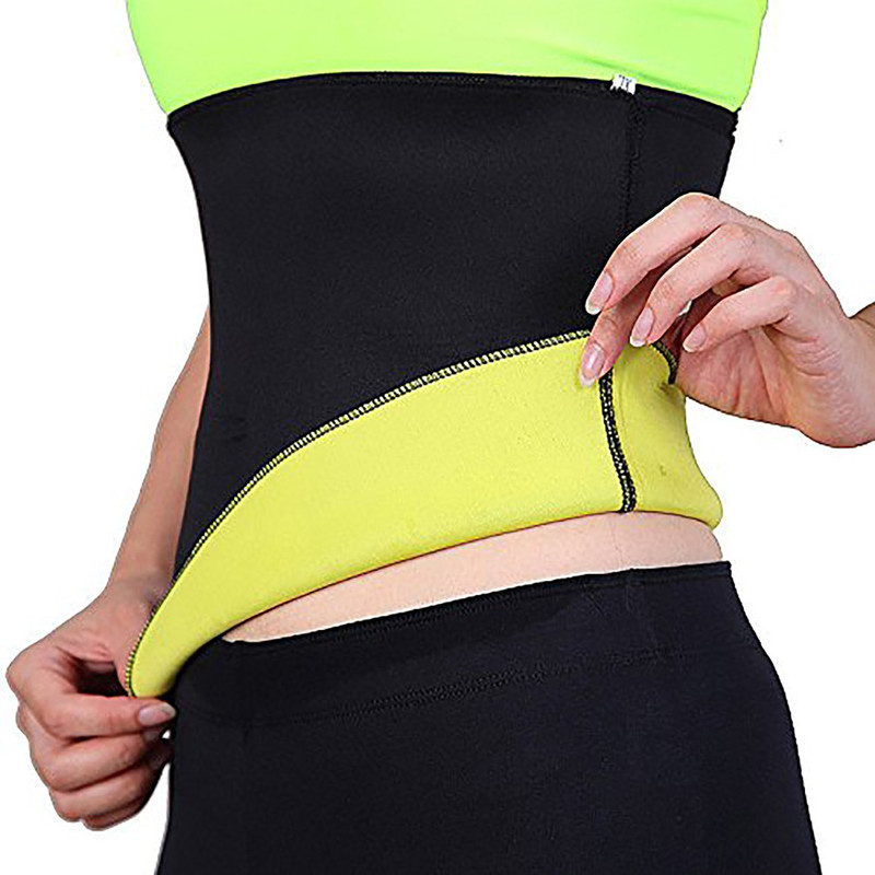 wyvern Tummy Trimmer Waist Cincher Girdle Corset Hot Sweating Body Belly Shapers Slimming Belt Sport workout Shapewear Fat Blaster Power Tuck Training Posture (Large) Slimming Belt(Black)