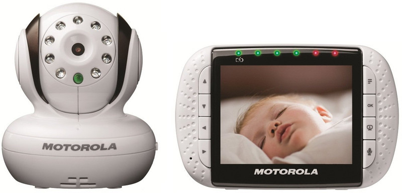 MOTOROLA MBP36 Remote Wireless Video - Tilt and Zoom (White) Color Screen Baby Monitor